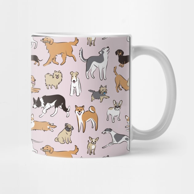 Dogs Fun pink by AnaAnaDesign